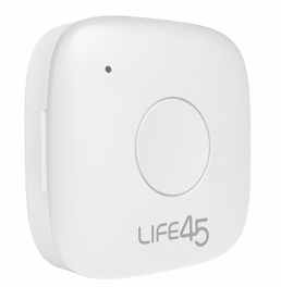 a white Life45 activity tracker from FitNLife